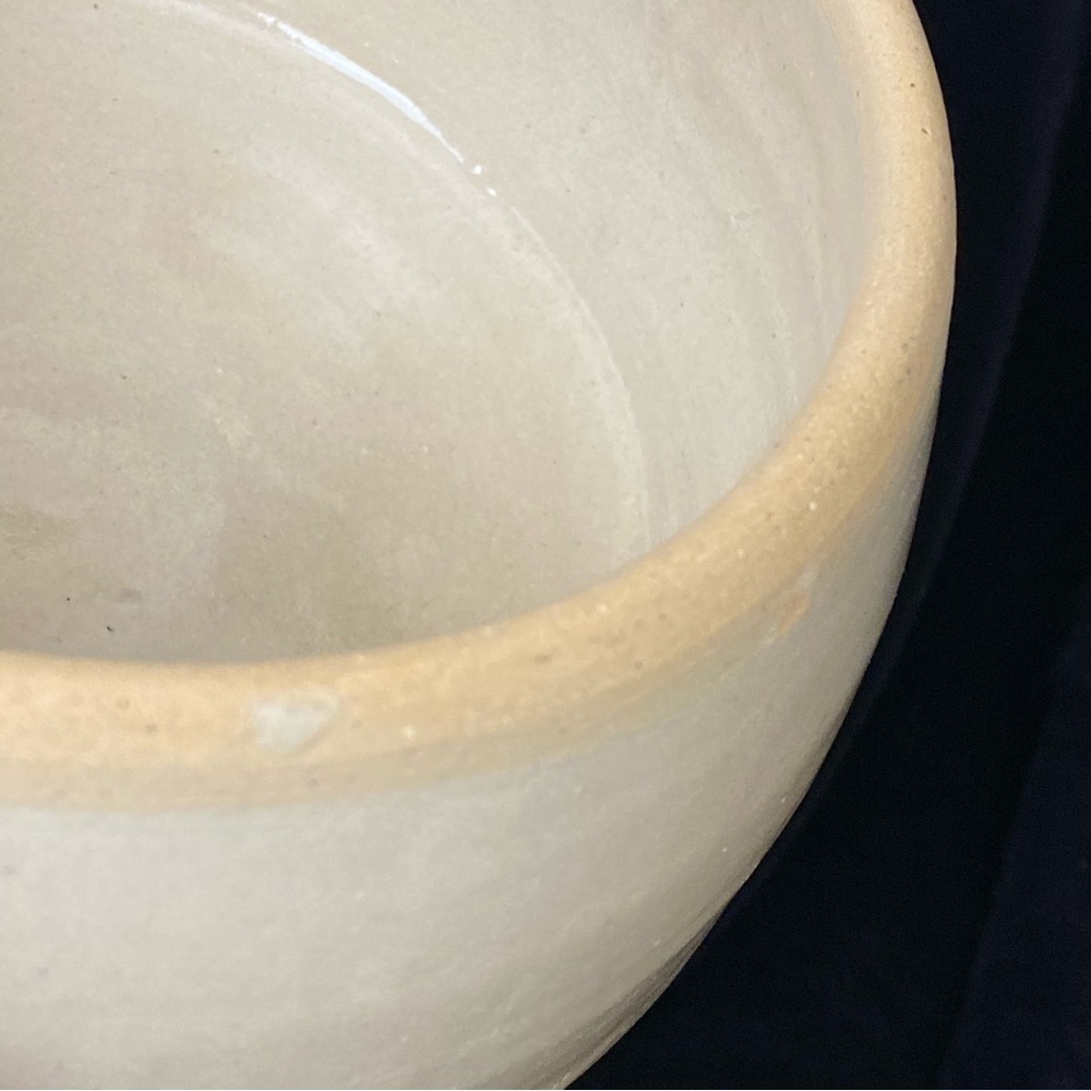 Vintage Primitive Rustic 5.5” Stoneware Crockery No-Tip Animal Food Bowl - Picture 7 of 13